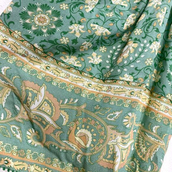 SPELL Madame Peacock Button Through Maxi Gown Emerald Green Womens XS Boho Chic - Picture 10 of 13